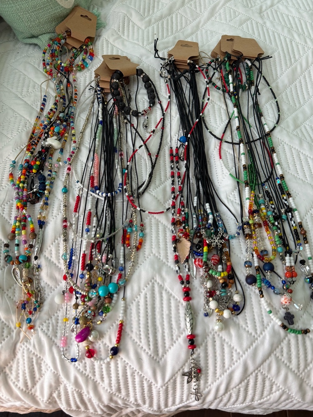 100+ Piece Lot Women's Glass, Natural Stone Hand Beaded Necklaces/Bracelets - Picture 4 of 16